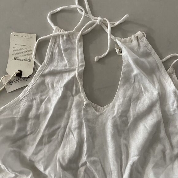 ELEMENT GOLDEN ROMPER NWT WOMENS $45 M white crochet neckline - Picture 3 of 8